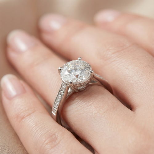 Simulated Diamond Engagement Rings