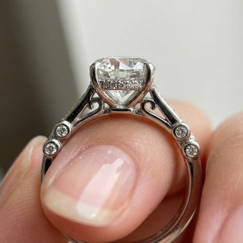 Hidden Halo Engagement Ring