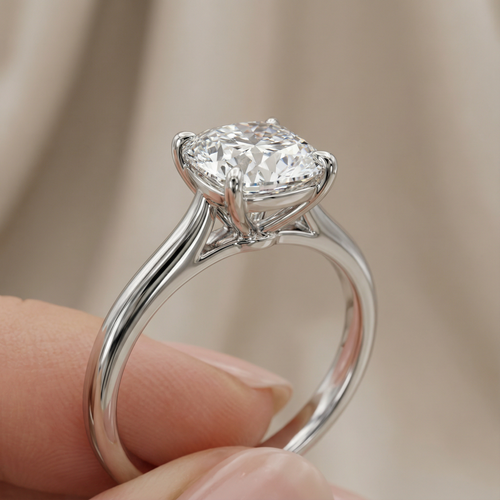 Cushion Cut Wedding Set