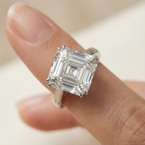 Asscher Cut Wedding Set