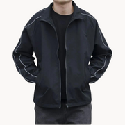 Dash-Stripe Zip-Up Athletic - Track Jacket
