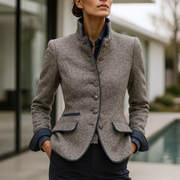 Valerie - Elegant High-Neck Cardigan