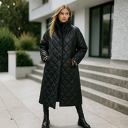 Shanaia - Quilted Coat with Leopard Lining