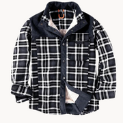 Fleece-Lined Plaid Button-Up - Shirt