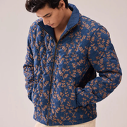 Hamzah | Embroidered Quilted Denim Jacket