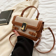 Elegant Leather Top-Handle - Handbag