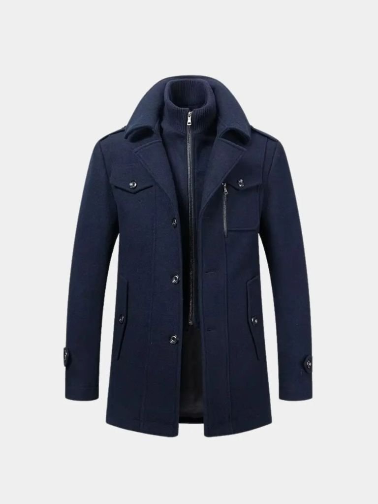 Aristocratic Black Wool Overcoat - Casa Laro CASA LARO