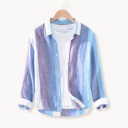Seascape Stripe Linen Button-Down - Shirt