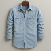 Classic Washed Denim Button-Up - Shirt
