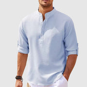 Positano Linen Henley - T-Shirt