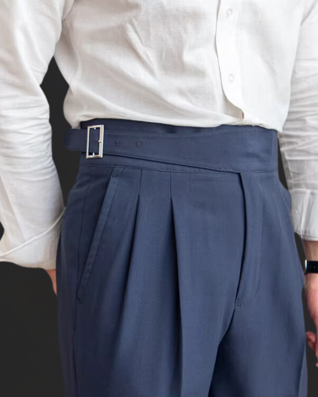 Costa Pleated Gurkha - Trouser CASA LARO MEN