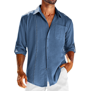 Cuban Collar Linen - Shirt