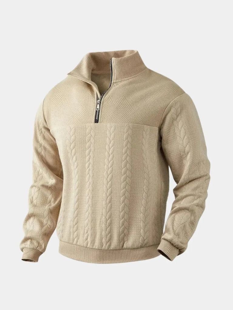 Essential Henley Quarter Zip Pullover - Casa Laro CASA LARO