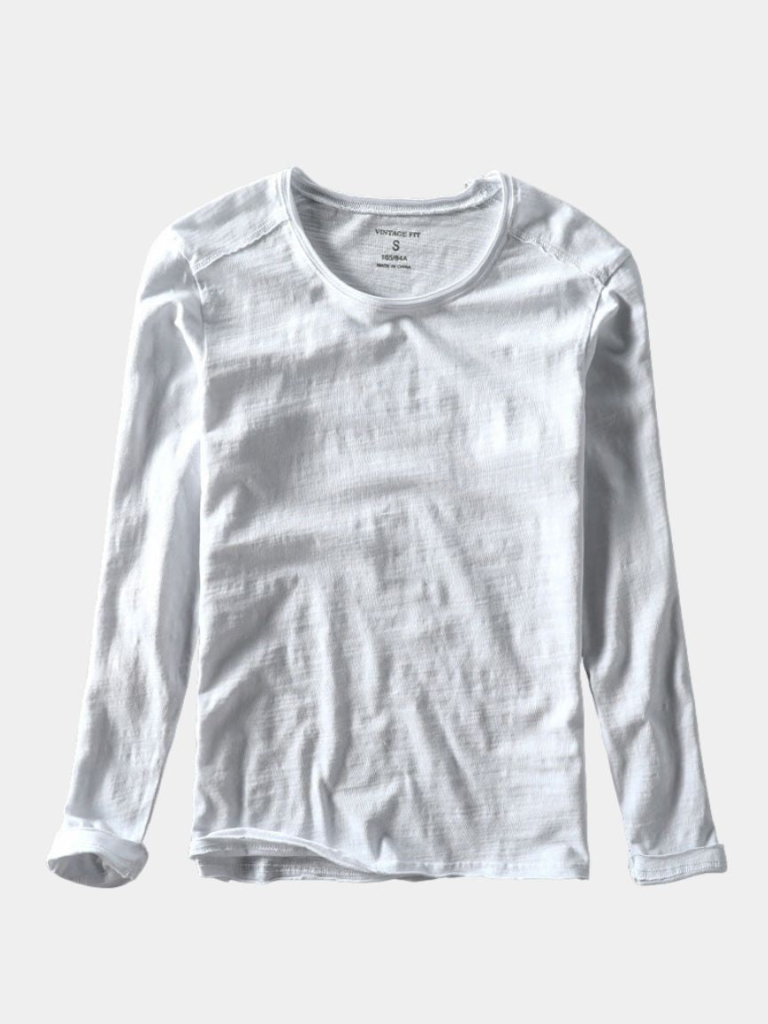 Essential Vintage Cotton Long Sleeve Tee - Casa Laro CASA LARO