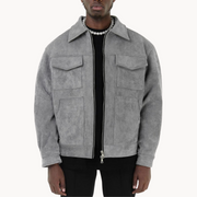 Suede Zip-Collar - Jacket