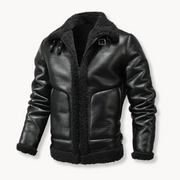 Shearling-Lined Leather - Jacket
