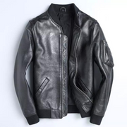 Leather Bomber - Jacket