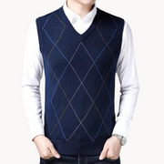 Chunky Ribbed V-Neck Knit - Sweater Vest