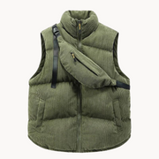 Corduroy Quilted Puffer - Vest