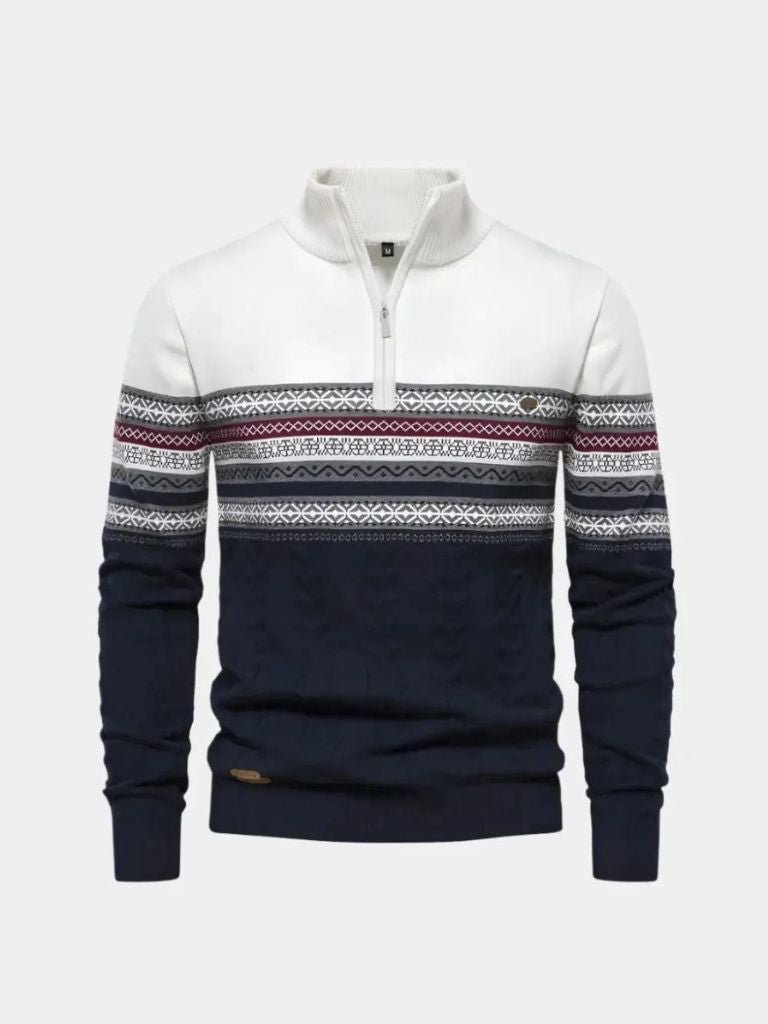 Half Zip Knit Pullover Sweater - Casa Laro CASA LARO