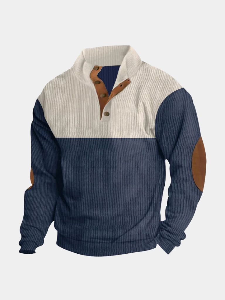 High Collar Corduroy Retro Pullover - Casa Laro CASA LARO