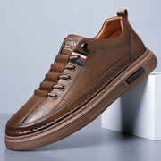 Leather Lace-Up Low-Top - Sneaker