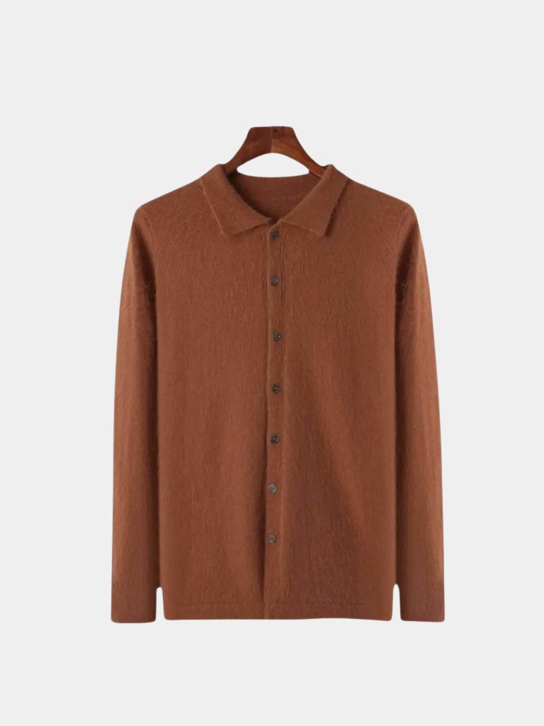 100% Cashmere Polo Cardigan - Casa Laro CASA LARO