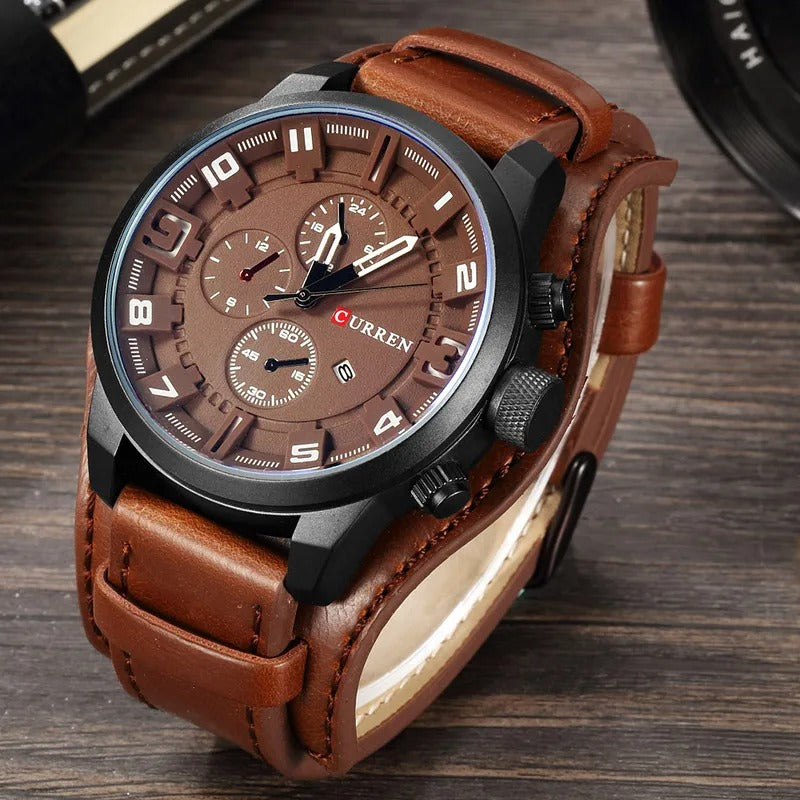 Revincio - Stainless Steel Black Dial Chronograph Watch CASA LARO MEN