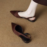 Cina Leather Slingback - Heels