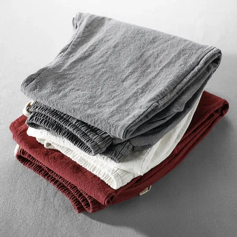 Tailored Linen Straight-Leg - Trousers
