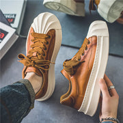 Leather Wave Sole - Sneakers
