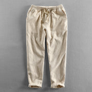 Linen Tailored Straight-Leg - Trousers