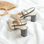 Amira Leather Pointed Toe - Heels