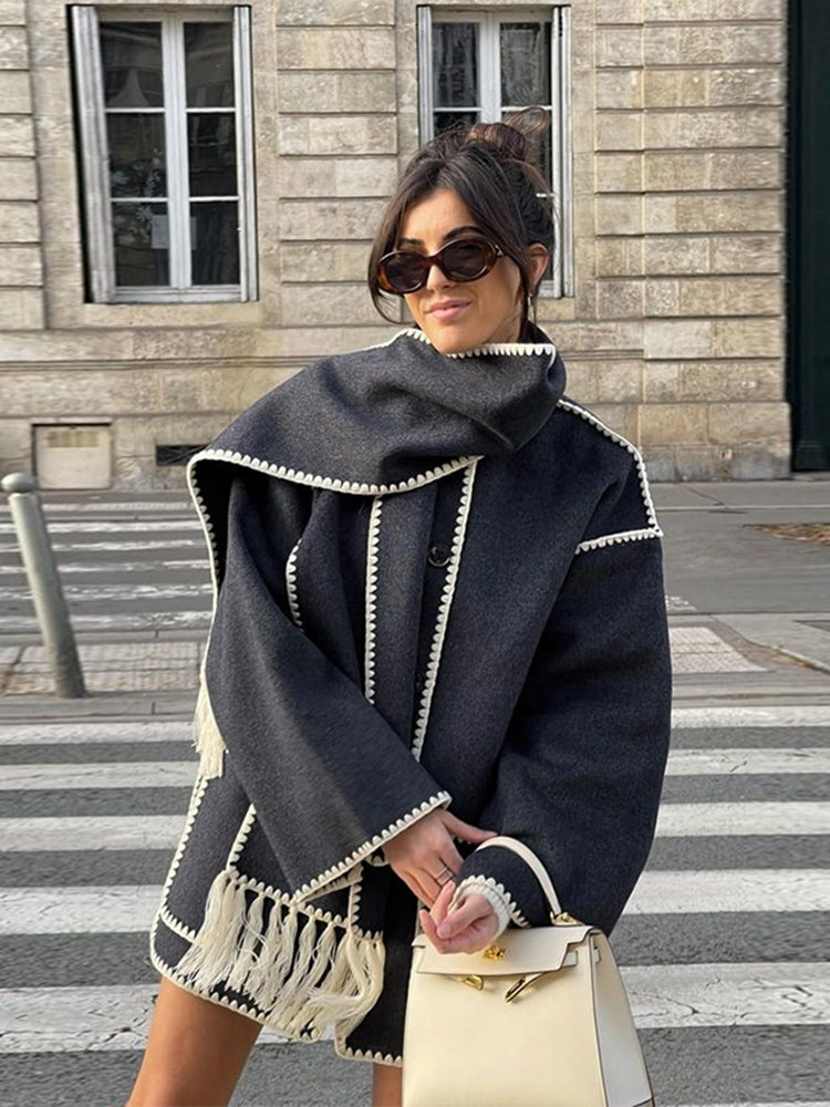 Scarf Collar - Coat CASA LARO
