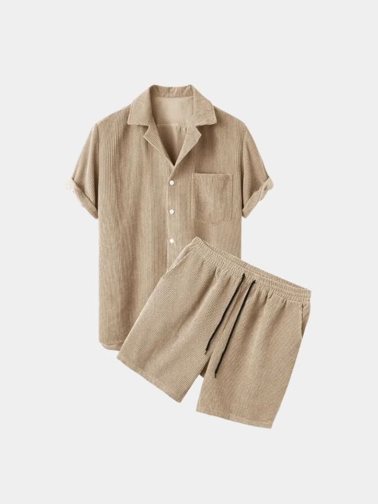 Summer Corduroy Set Shorts and Shirt - Casa Laro CASA LARO