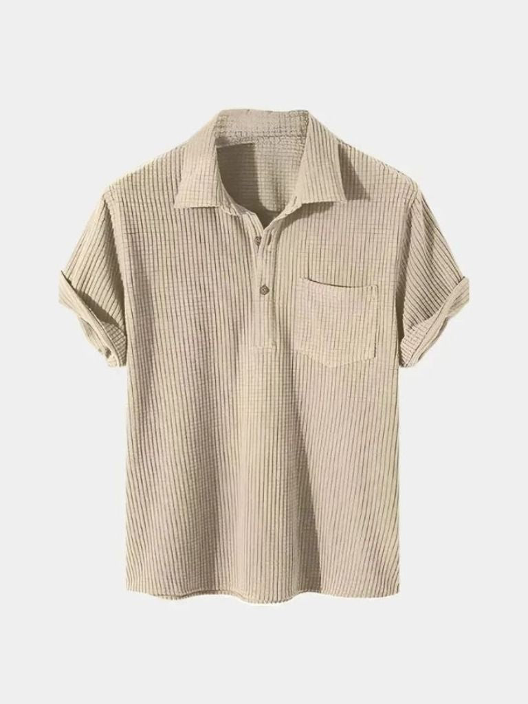 Textured Short Sleeve Shirt - Casa Laro CASA LARO