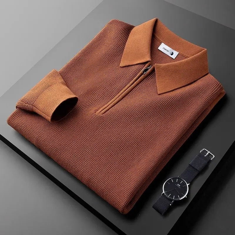 Textured Zip - Polo Shirt CASA LARO MEN