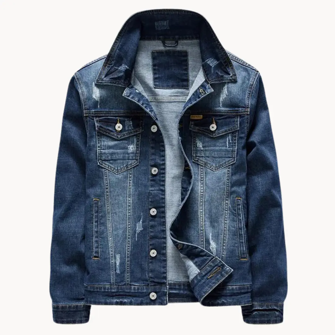 Vintage Washed Blue Denim - Jacket CASA LARO