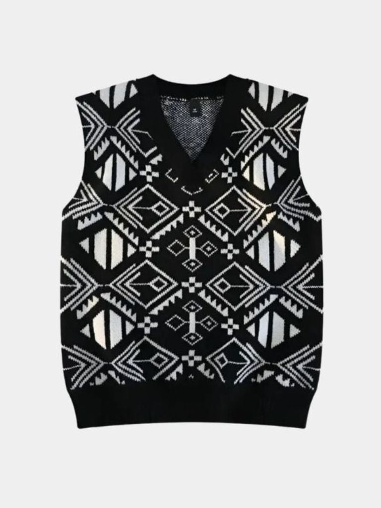 Academic Retro Knit Vest - Casa Laro CASA LARO