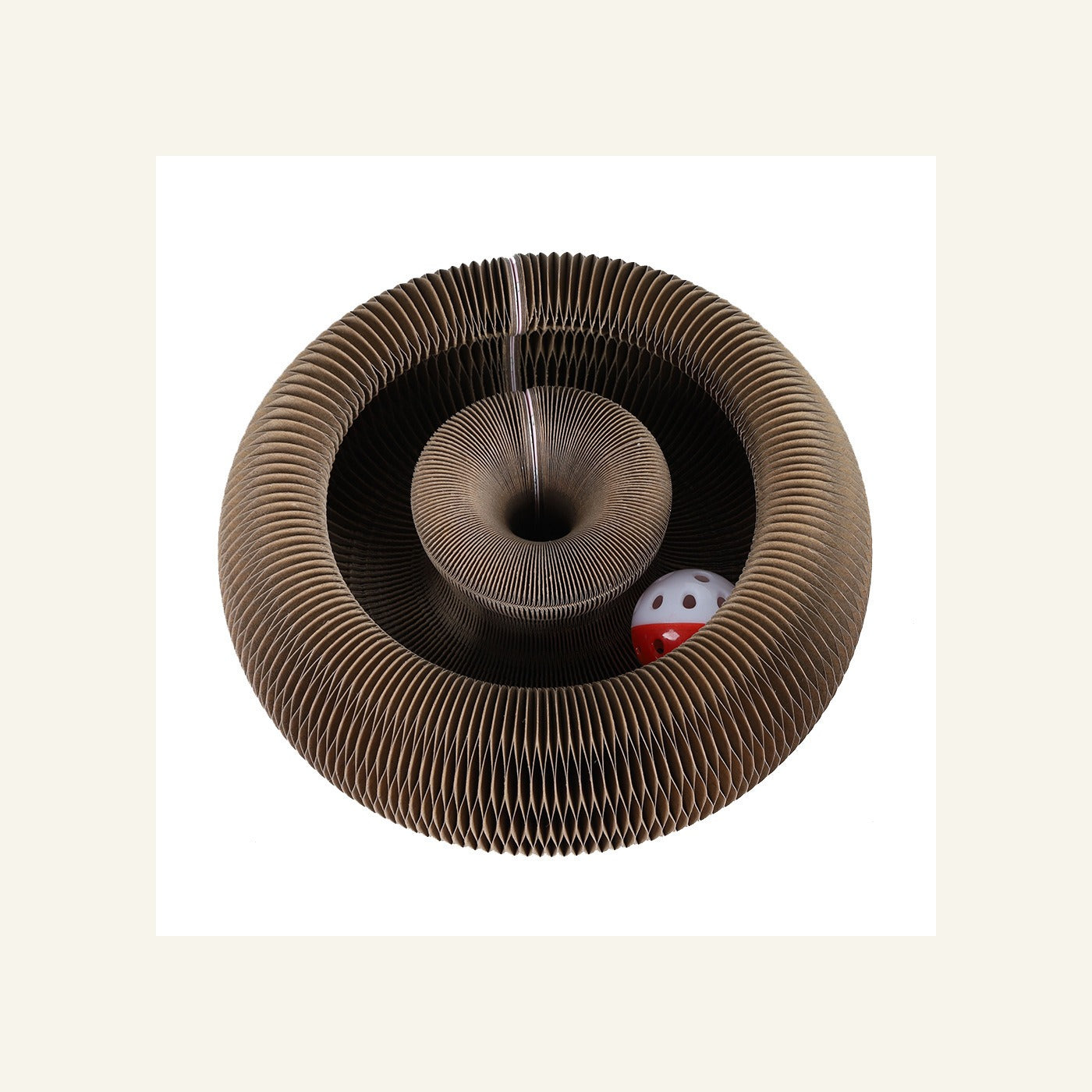 Pawloop circular corrugated cat scratcher toy