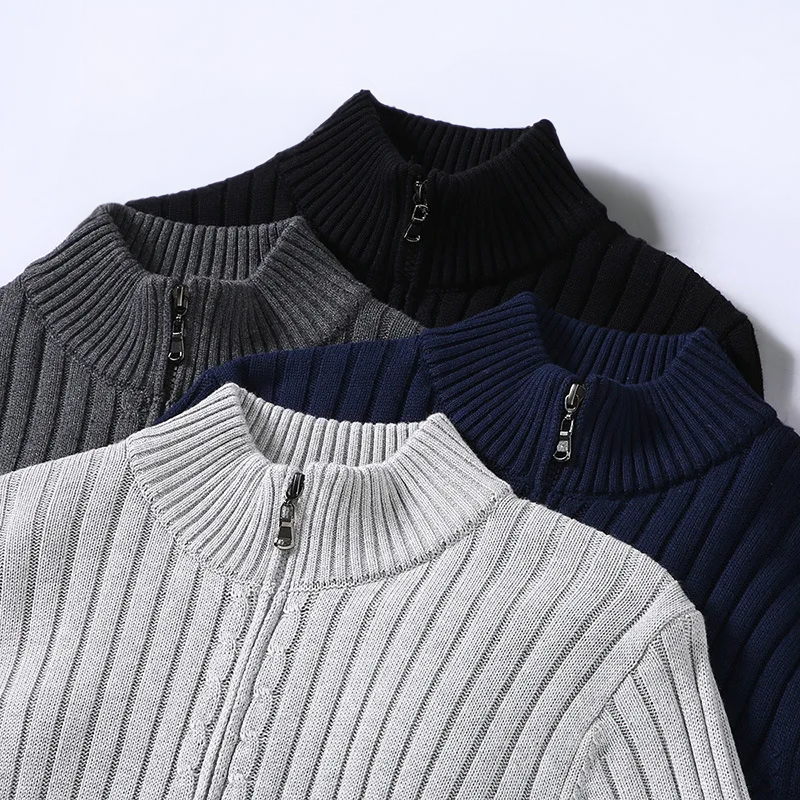 Merino Wool Zip Front - Cardigan