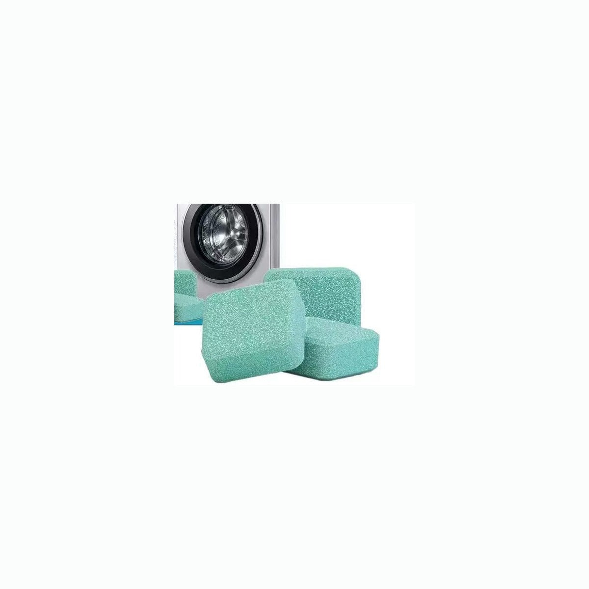 Drumelle washer cleaner tablets on a clean background