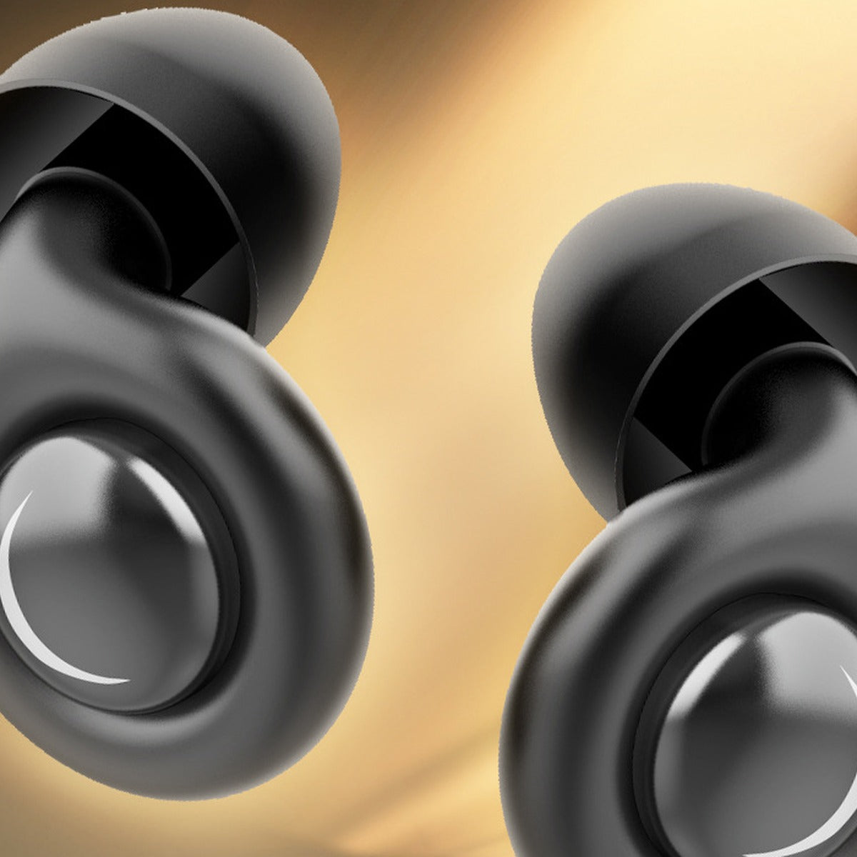 RideQuiet earplugs shown beside a motorcycle helmet
