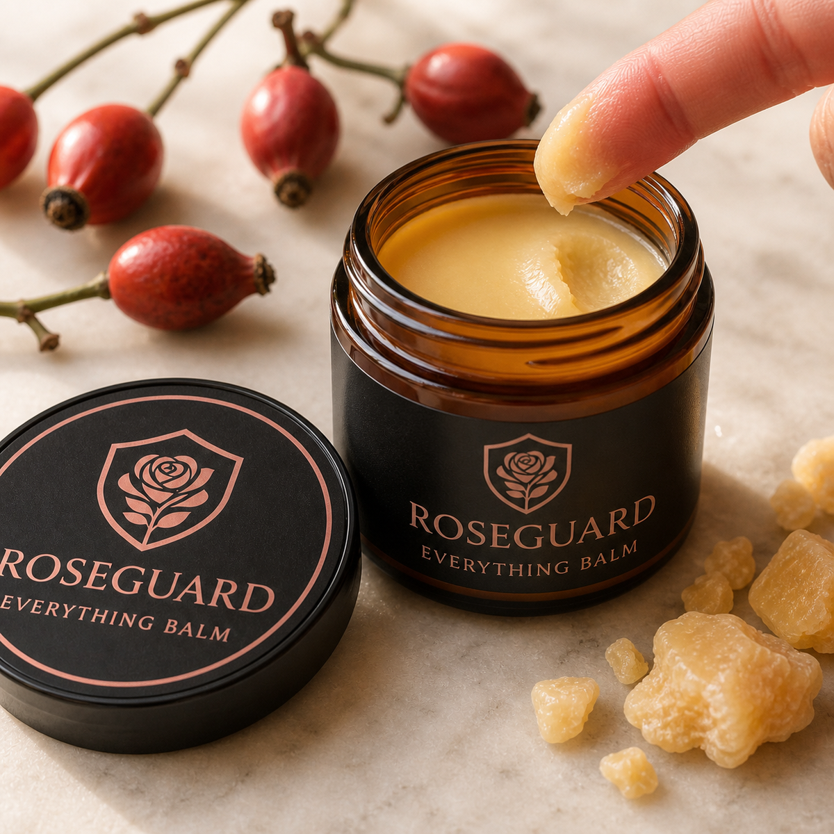 Roseguard balm texture close up