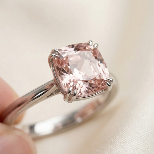 Pink Stone Engagement Ring