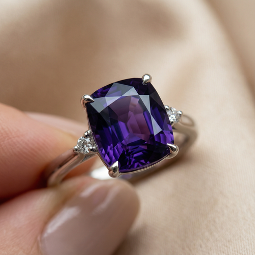 Purple Stone Engagement Ring