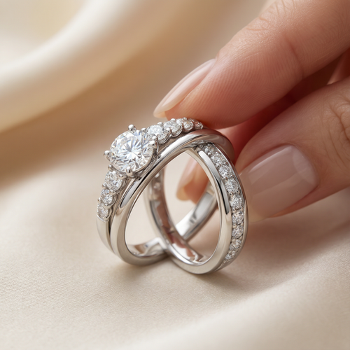 Moissanite Wedding Bands