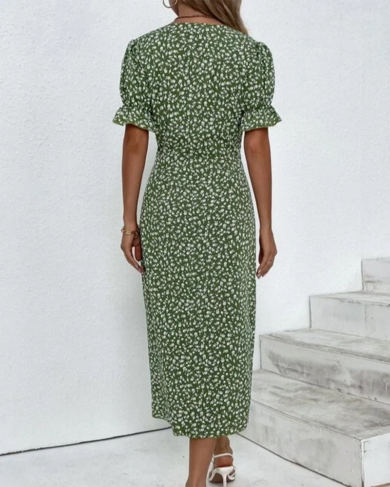 Floral Print - Casual Dress