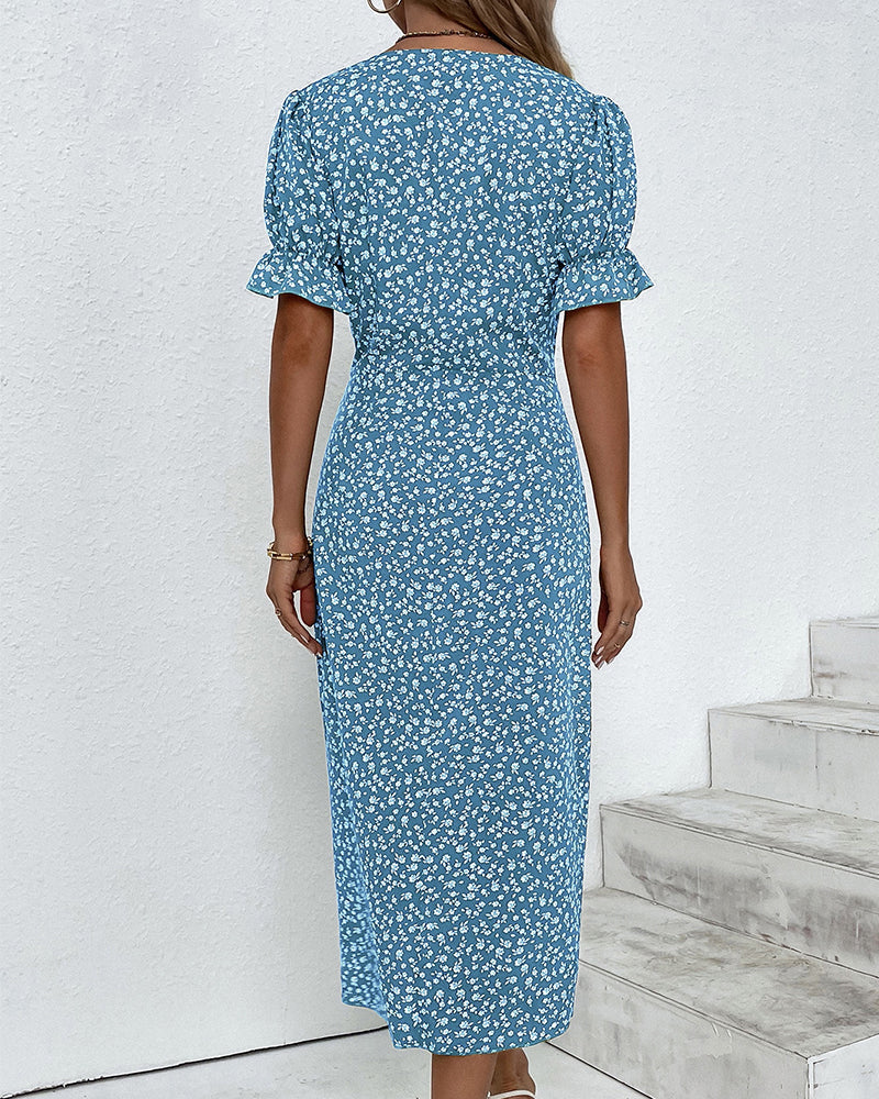Floral Print - Casual Dress