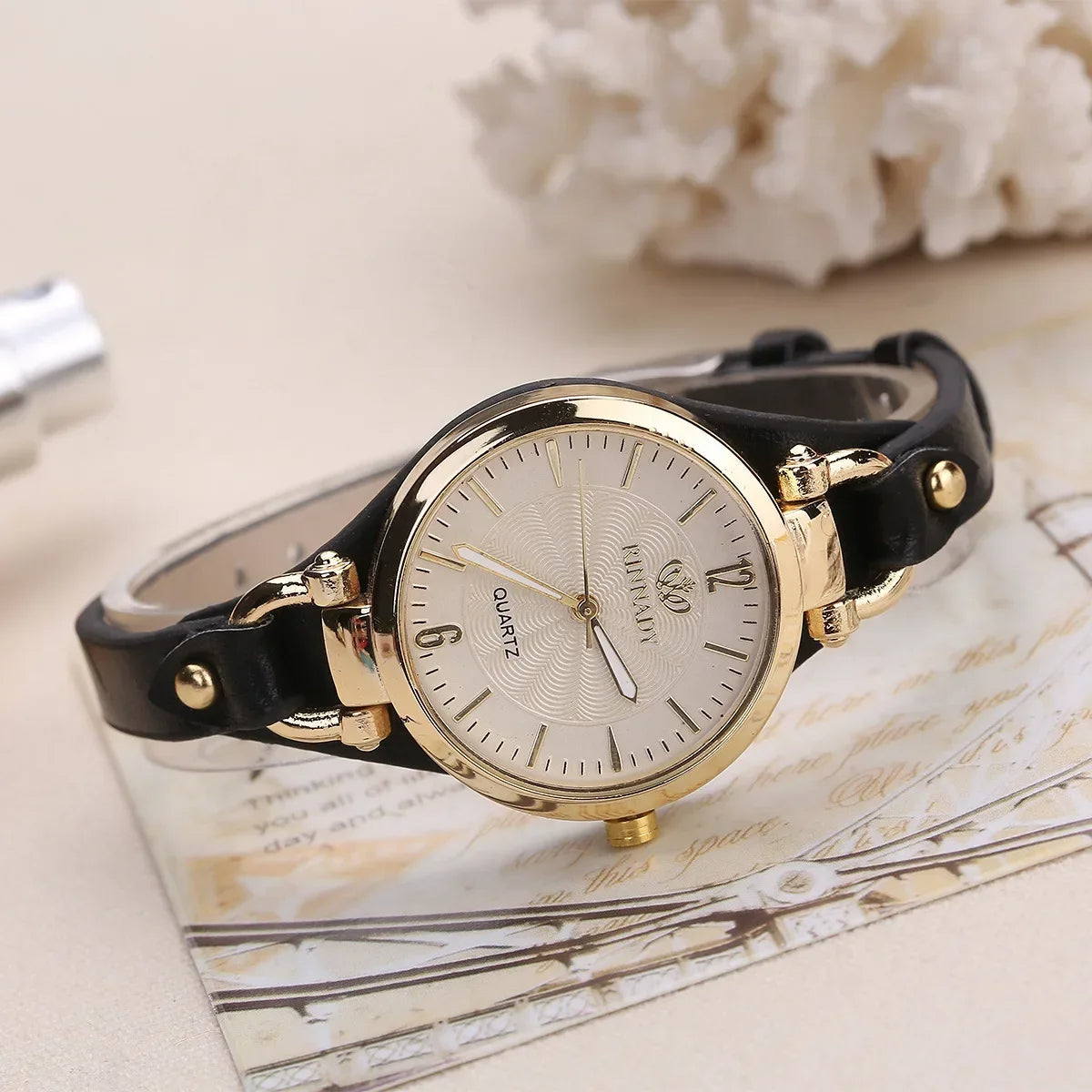 Minimalist Gold Mesh Bracelet - Watch